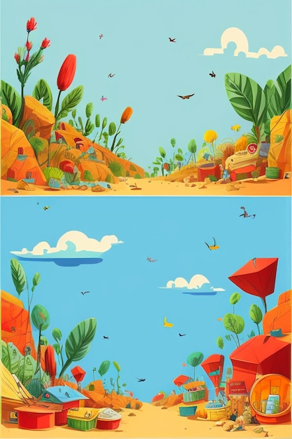 Photo icon design cartoon animation style wallpaper background illustration props creative works