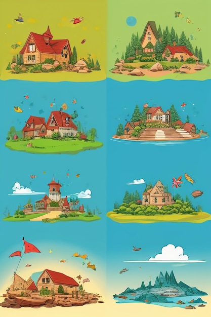 Photo icon design cartoon animation style wallpaper background illustration props creative works