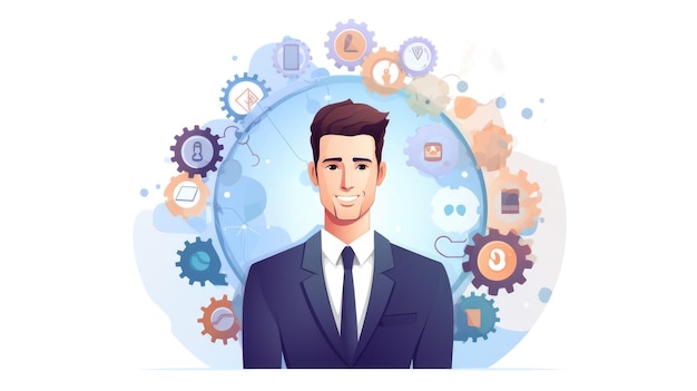 Photo icon illustration of a human resources manager