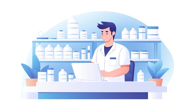 icon illustration of a Pharmacist