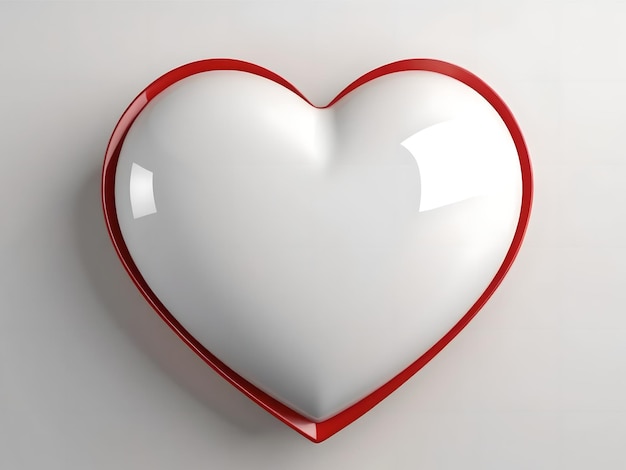 icon illustration red heart isolated on white background