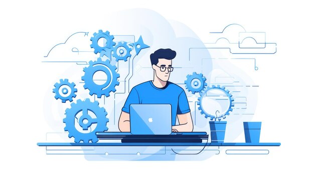 icon illustration of a Software Engineer