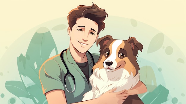 icon illustration of a Veterinarian