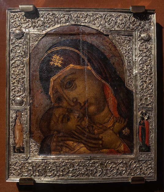 Icon of the kazan mother of god xvii century kostroma\
russia