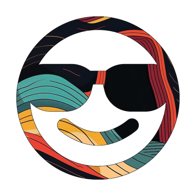 Foto icona faccia leggera occhiali da sole moderna pasqua sfondo di design grafico