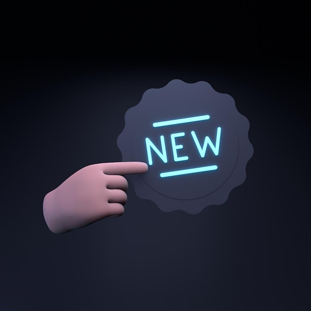 Icon new 3d render illustration