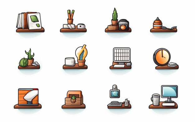 Photo icon pack for business advertising and graphic design