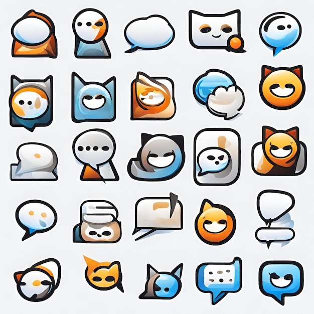 Photo icon pack including messages chat bubble bubble comment