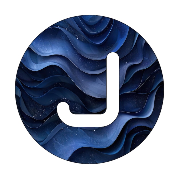 icon photo eps circle j blue gradient background style design