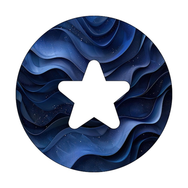 иконка eps круг звезда синий градиент фон стиль дизайна
