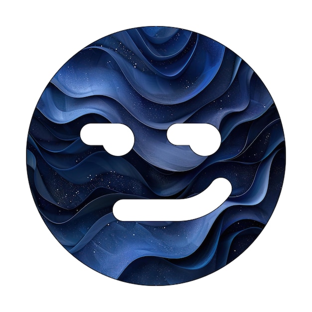 icon photo eps face smirking blue gradient background style design