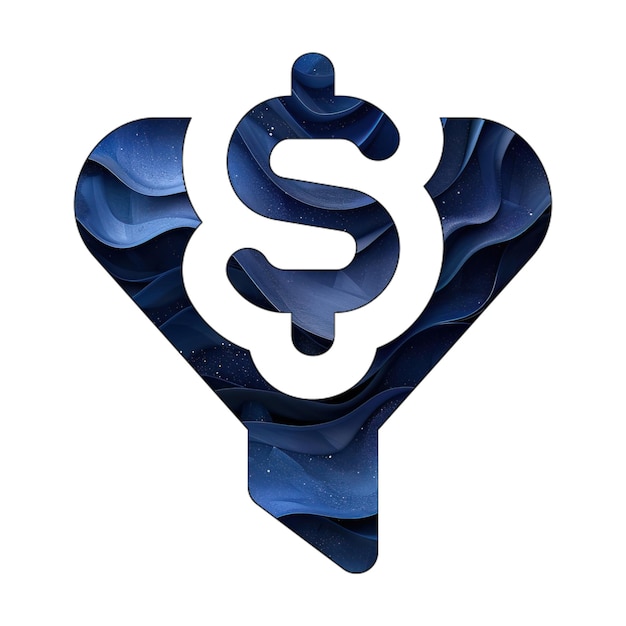 иконка eps воронка доллар синий градиент фон стиль дизайна