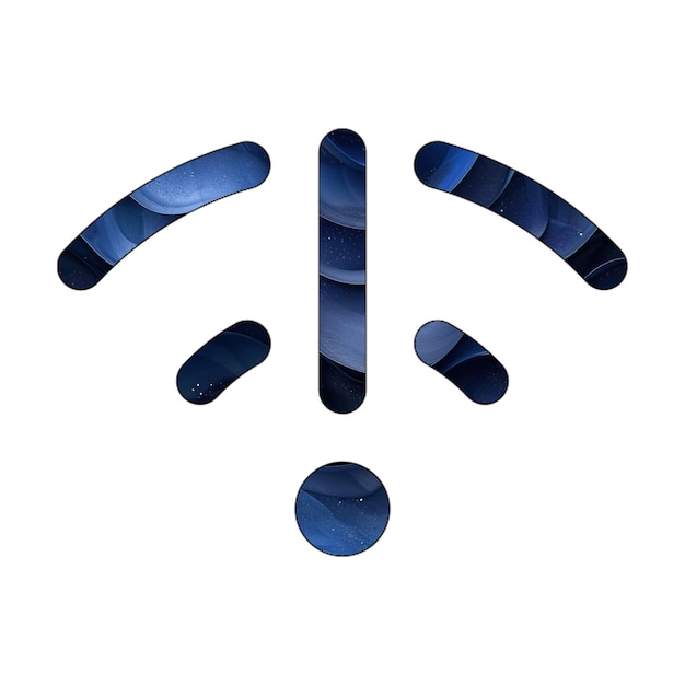 icon photo eps wifi exclamation blue gradient background style design