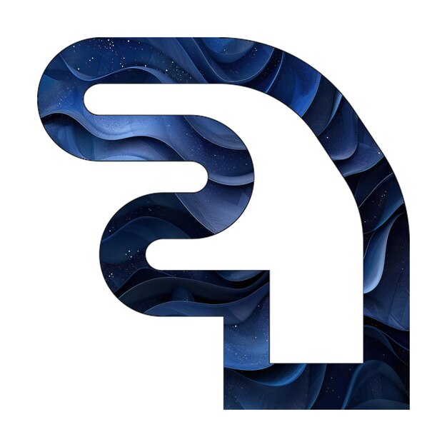 икона рука ящерица синий градиент фон стиль дизайна