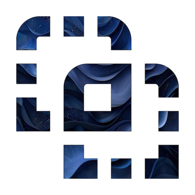 icon photo object intersect blue gradient background style design