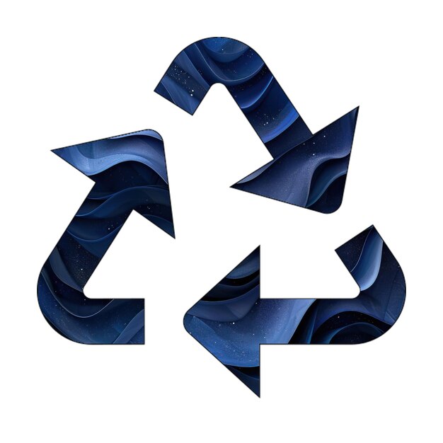 icon photo recycle blue gradient background style design