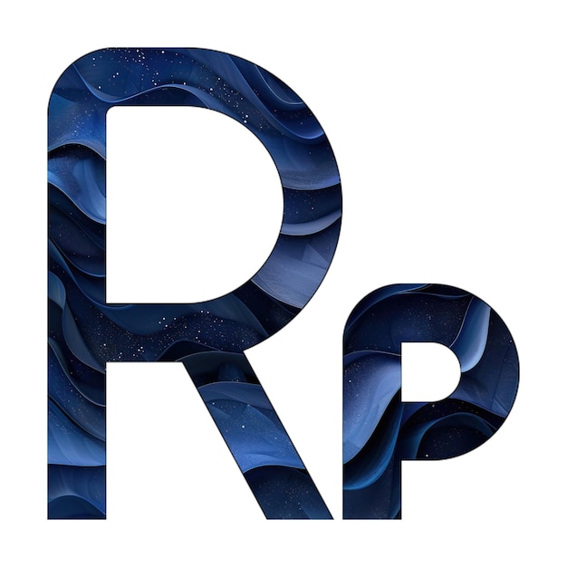 Foto icona rupiah segno blu gradiente sfondo stile di progettazione