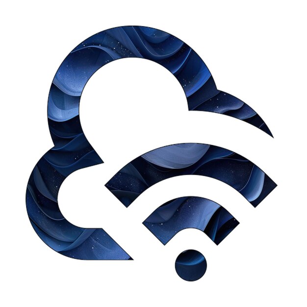 icon photo wifi alt blue gradient background style design