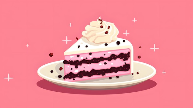 Photo icon of a slice of cake with frosting and sprinkles