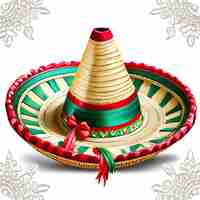 Photo an icon of a stylized mexican hat