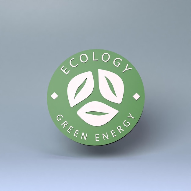 Photo icon on the theme of eco ecology concept 3d render illustration