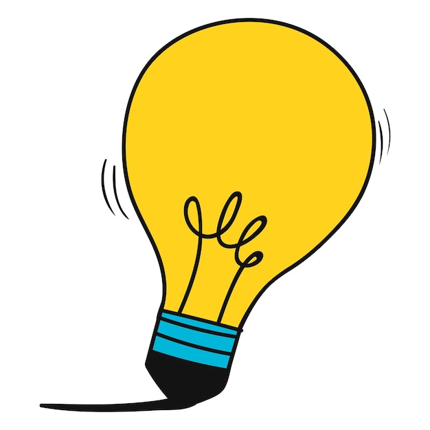 Icon van de gloeilamp png doorzichtige achtergrond