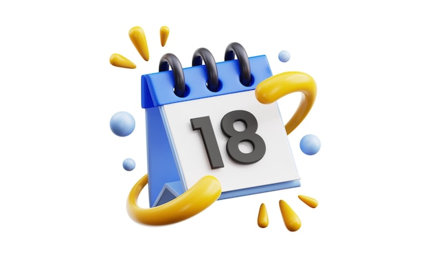 Icon van de kalender 3d