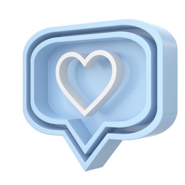 Icon van de liefde 3D-illustratie