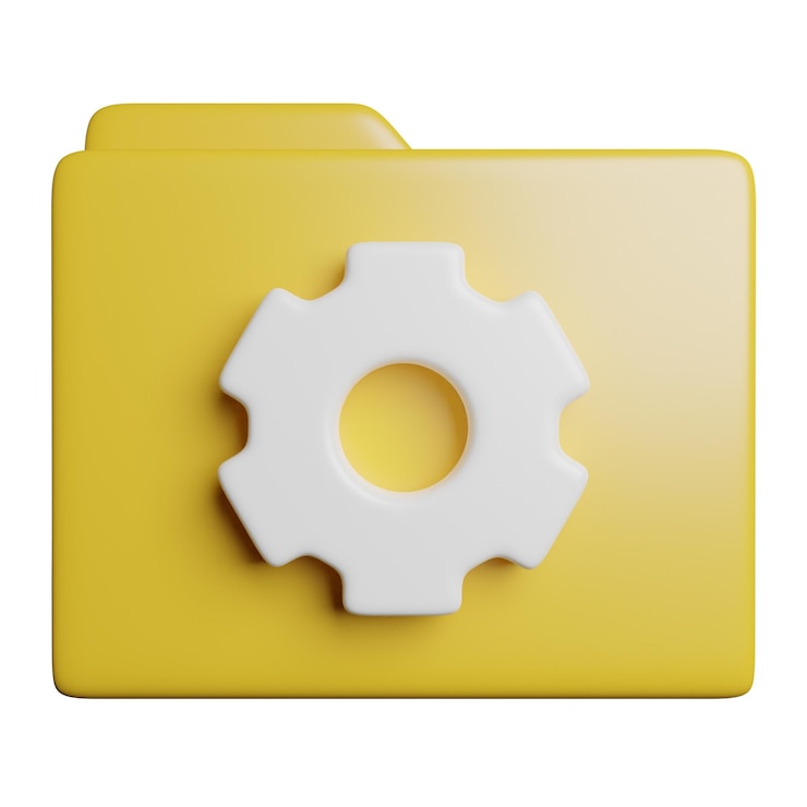 Foto icon van de map 3d cartoon settings