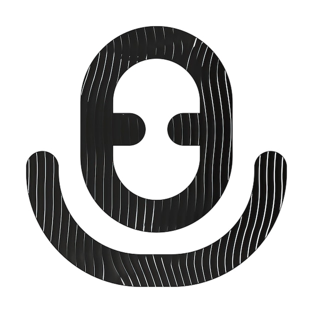 Icon van de microfoon zwarte witte lijnen textuur