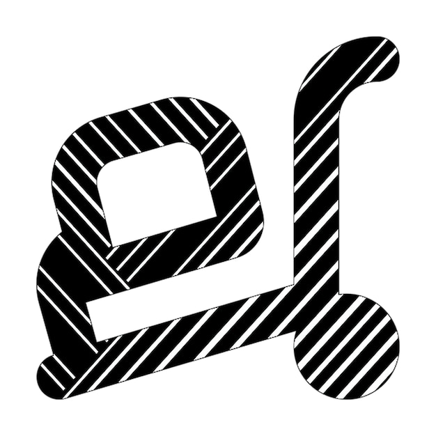 Icon van de vrachtwagenbank zwarte witte diagonale lijnen
