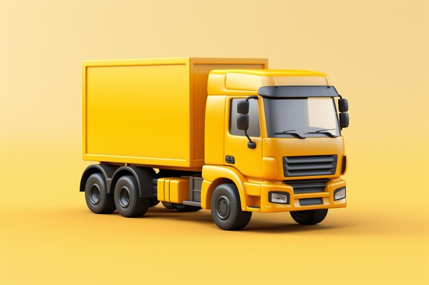 Icon van een 3D-leveringswagen geïsoleerd op de achtergrond
