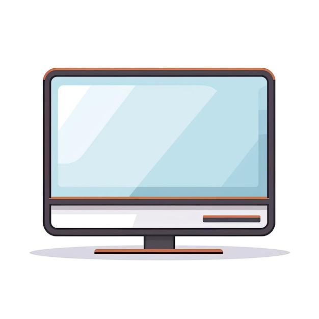 Icon van een computermonitor Platte vectorillustratie geïsoleerd op een gewone achtergrond