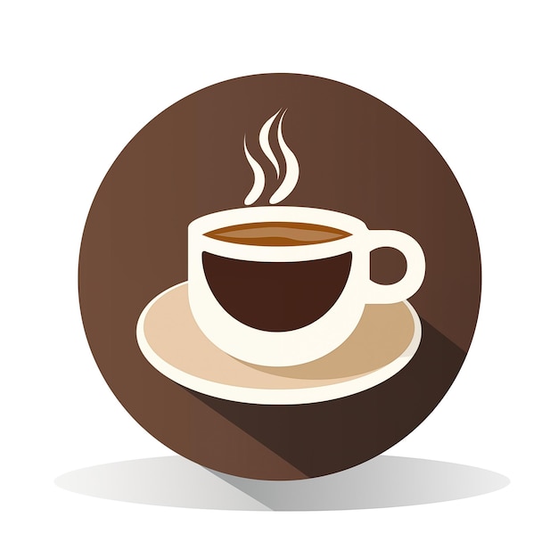 Foto icon van een koffiekopje plat ontwerp