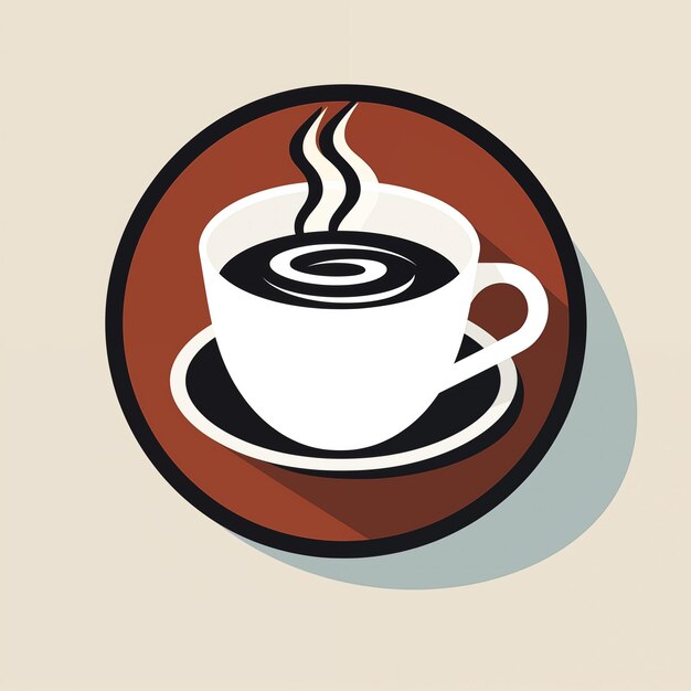 Foto icon van een koffiekopje plat ontwerp