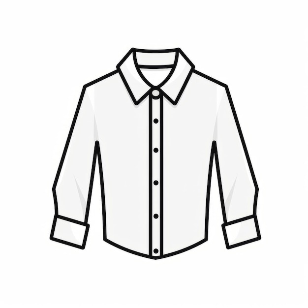 Icon van een minimalistische blouse op een witte achtergrond