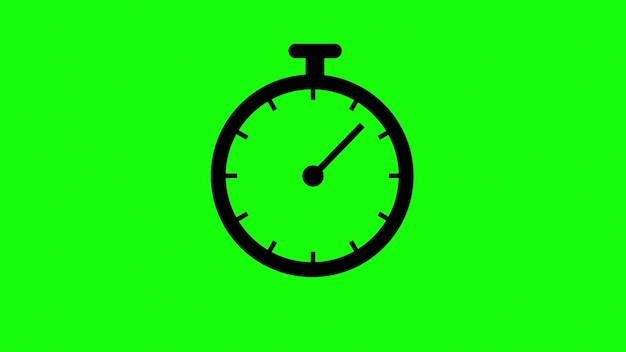 Icon van een stopwatch die nauwkeurige timing symboliseert, perfect voor het bijhouden van duur en het meten van intervallen