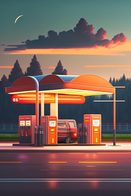 Icon van een tankstation