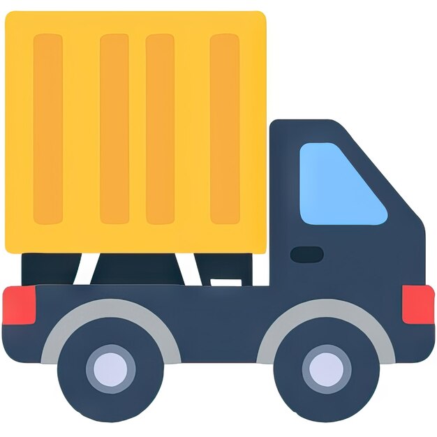 Foto icon van een vrachtwagen met een eenvoudig ontwerp