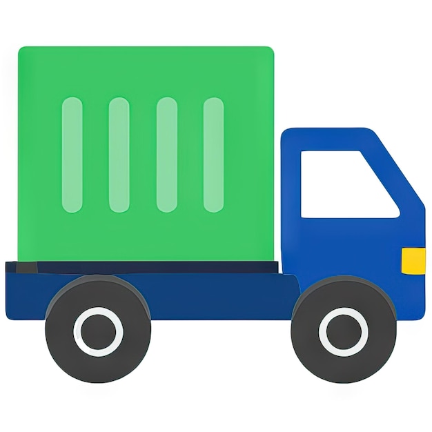 Icon van een vrachtwagen met een eenvoudig ontwerp