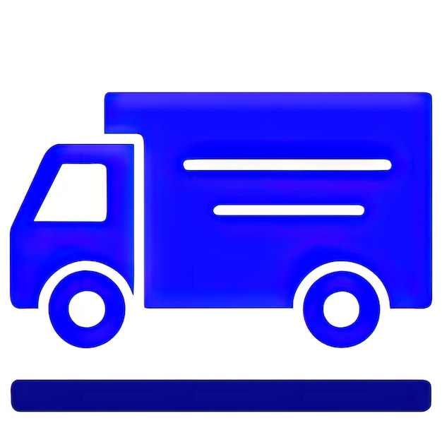 Foto icon van een vrachtwagen met een eenvoudig ontwerp