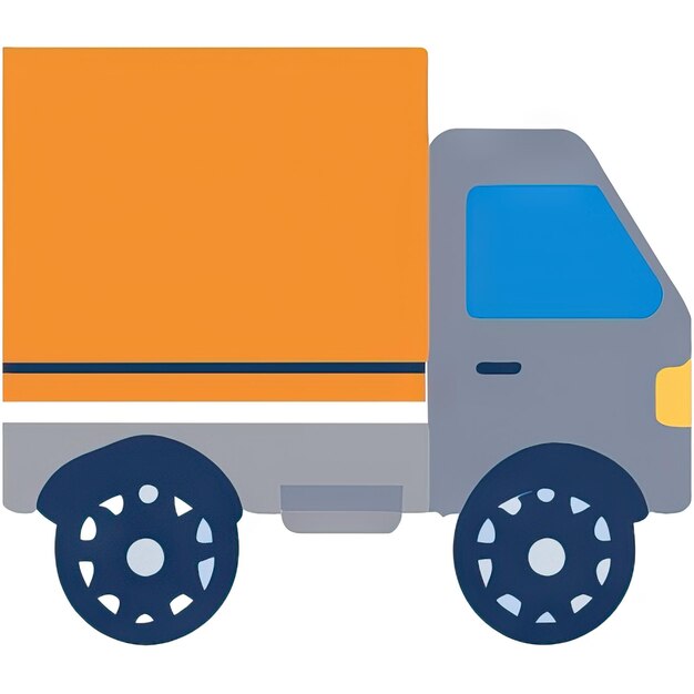 Icon van een vrachtwagen met een eenvoudig ontwerp