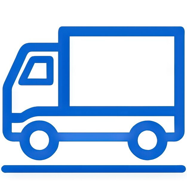 Foto icon van een vrachtwagen met een eenvoudig ontwerp