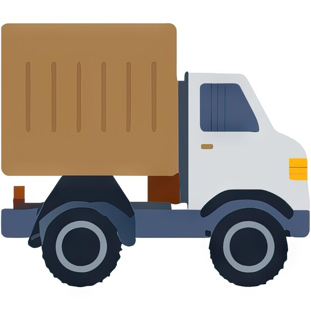 Foto icon van een vrachtwagen met een eenvoudig ontwerp