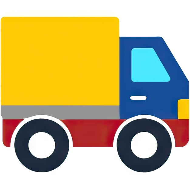 Icon van een vrachtwagen met een eenvoudig ontwerp