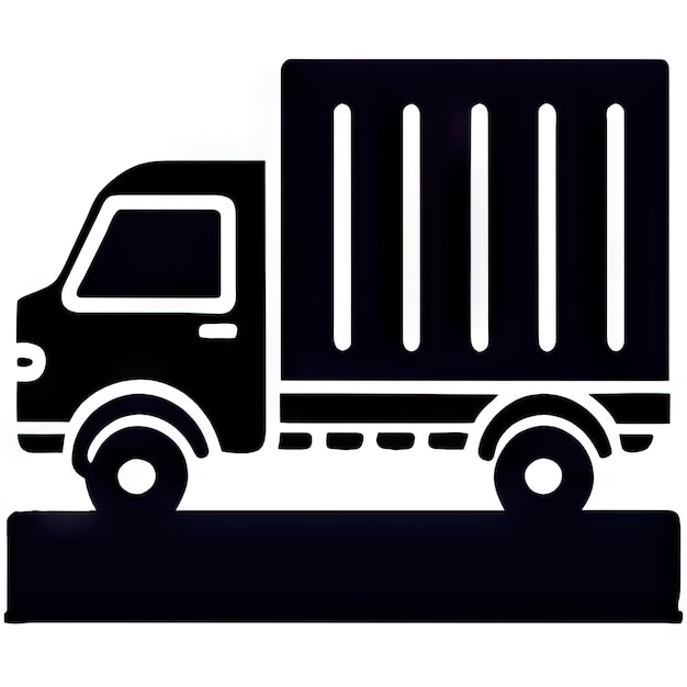 Icon van een vrachtwagen met een eenvoudig ontwerp