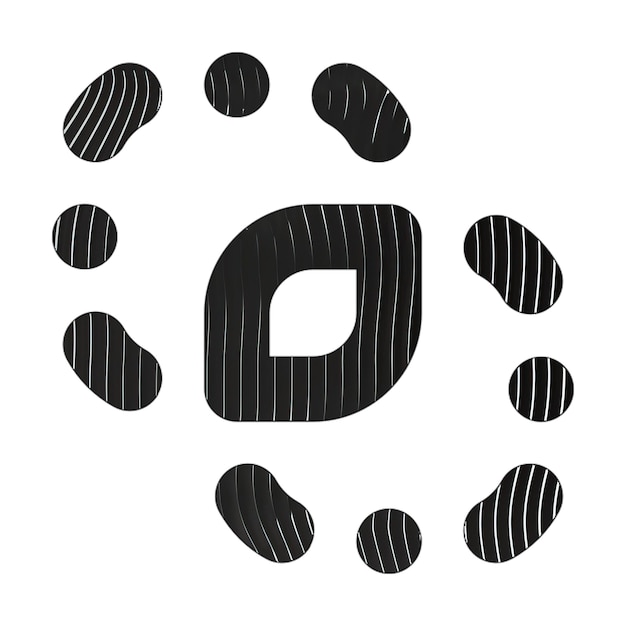 Foto icon van het kruispunt van het object zwarte witte lijnen textuur