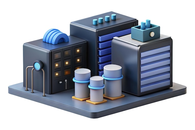 Foto icon van moderne server en datacentrum