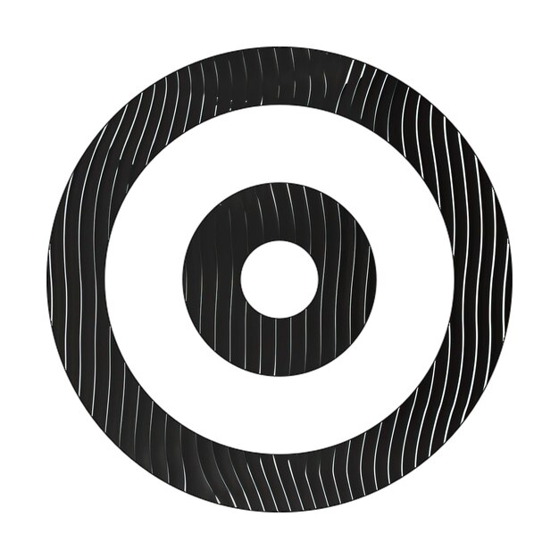 Icon van vinyl plaat zwarte witte lijnen textuur
