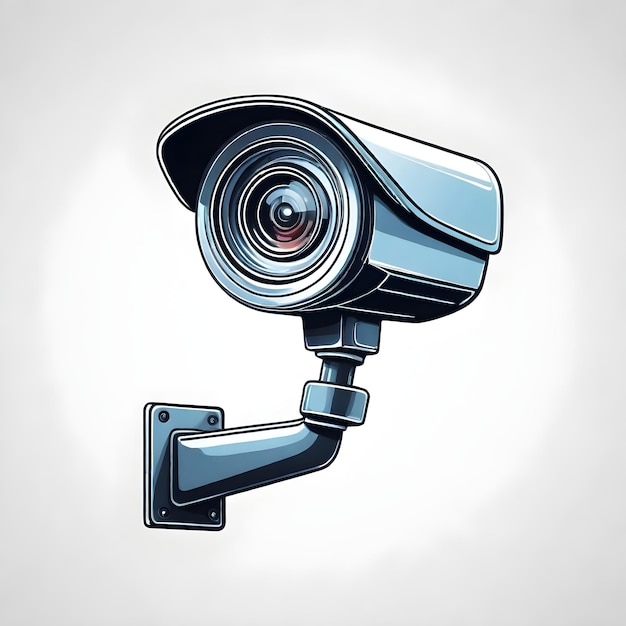 Foto icon vector illustratie van moderne bewakingscamera's